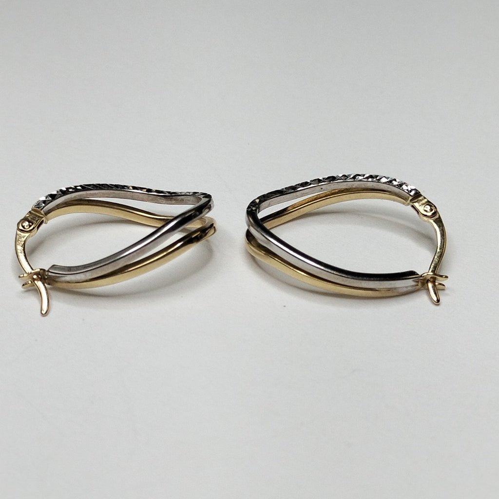 ARRACADAS PAR ORO, ORO BLANCO 14 K 2 GRMS (SEMINUEVO)