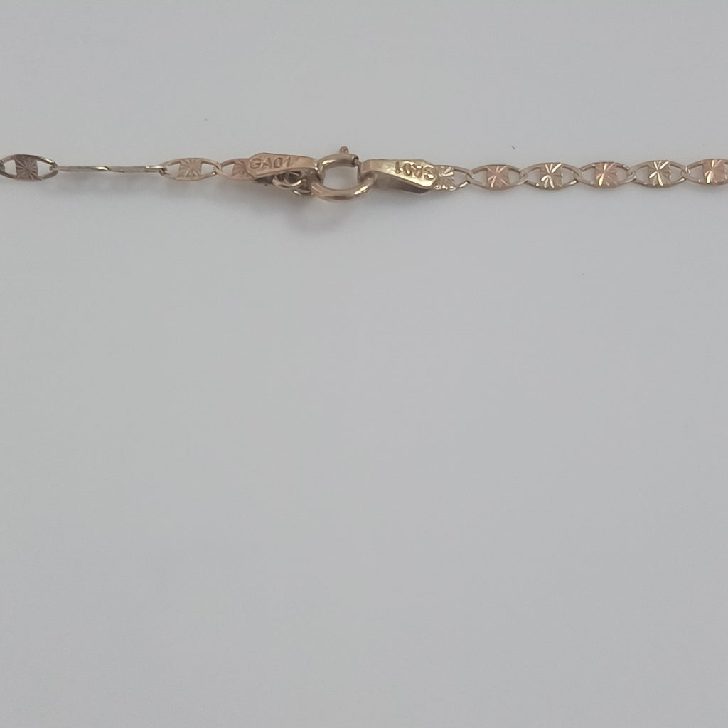 CADENA ORO, ORO COMBINADO 10 K 3.1 GRMS (SEMINUEVO)