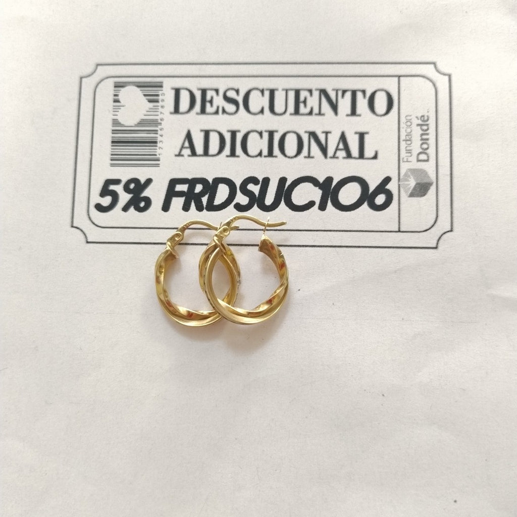 ARRACADAS PAR ORO 14 K 2.8 GRMS (SEMINUEVO)