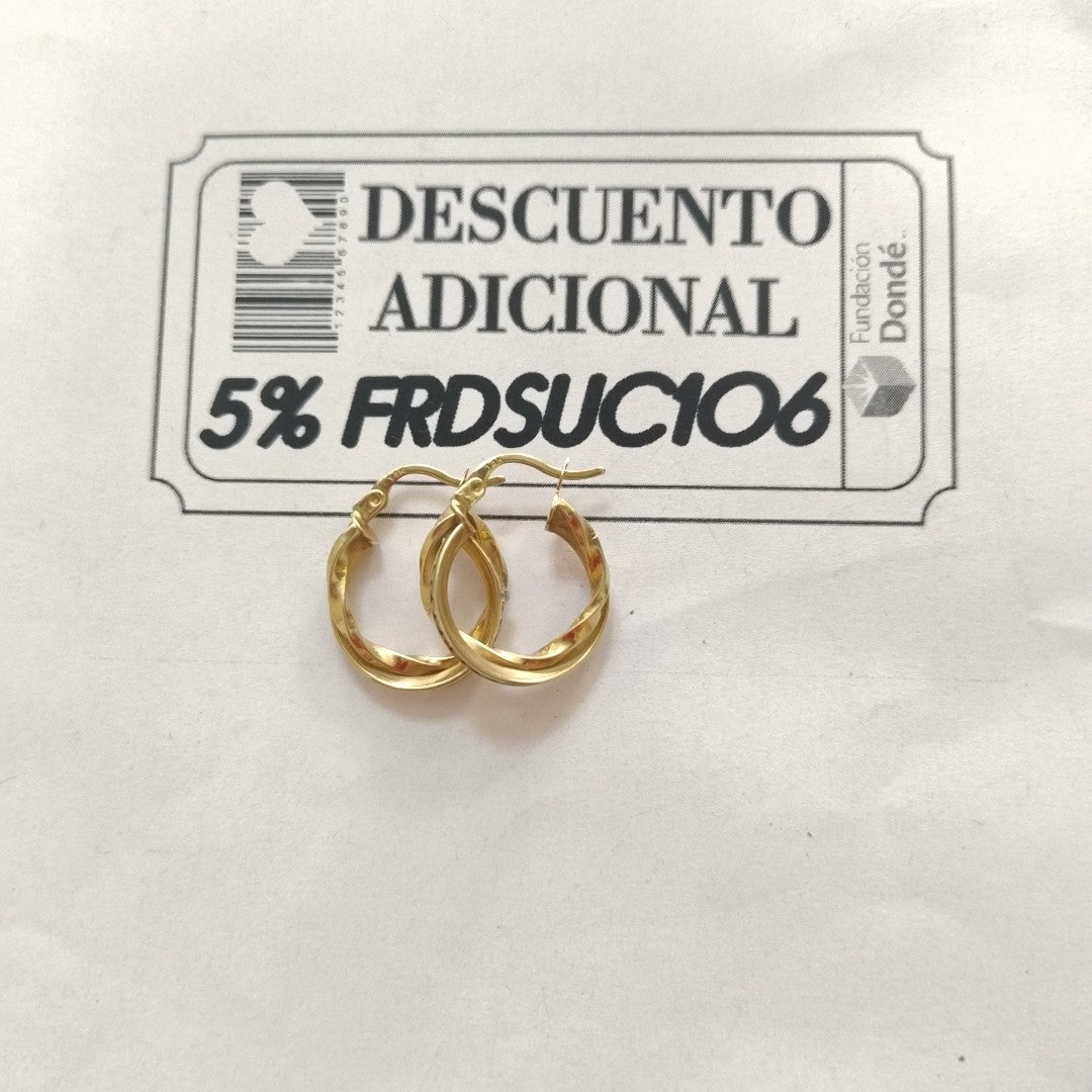ARRACADAS PAR ORO 14 K 2.8 GRMS (SEMINUEVO)