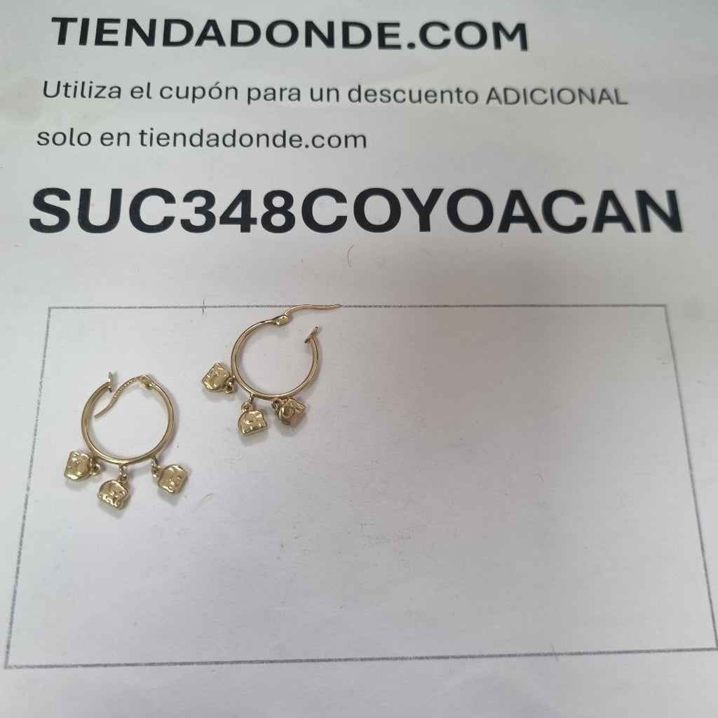ARRACADAS PAR ORO 14 K 2.9 GRMS (SEMINUEVO)