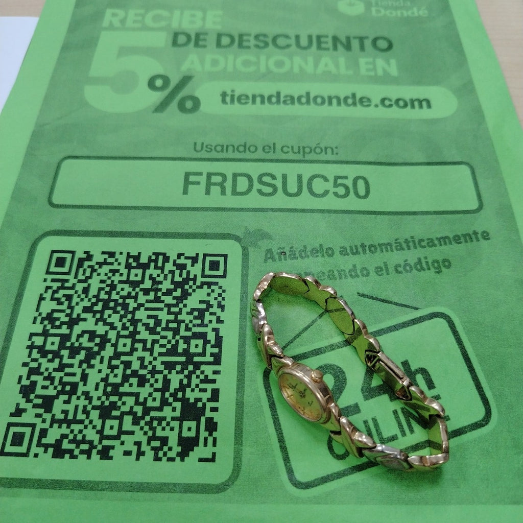 RELOJ CAJA Y PULSO ORO ORO 14 K 21.3 GRMS (SEMINUEVO)