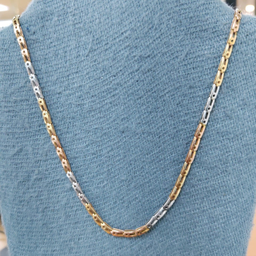 CADENA ORO COMBINADO 14 K 12,90 GRMS (SEMINUEVO)