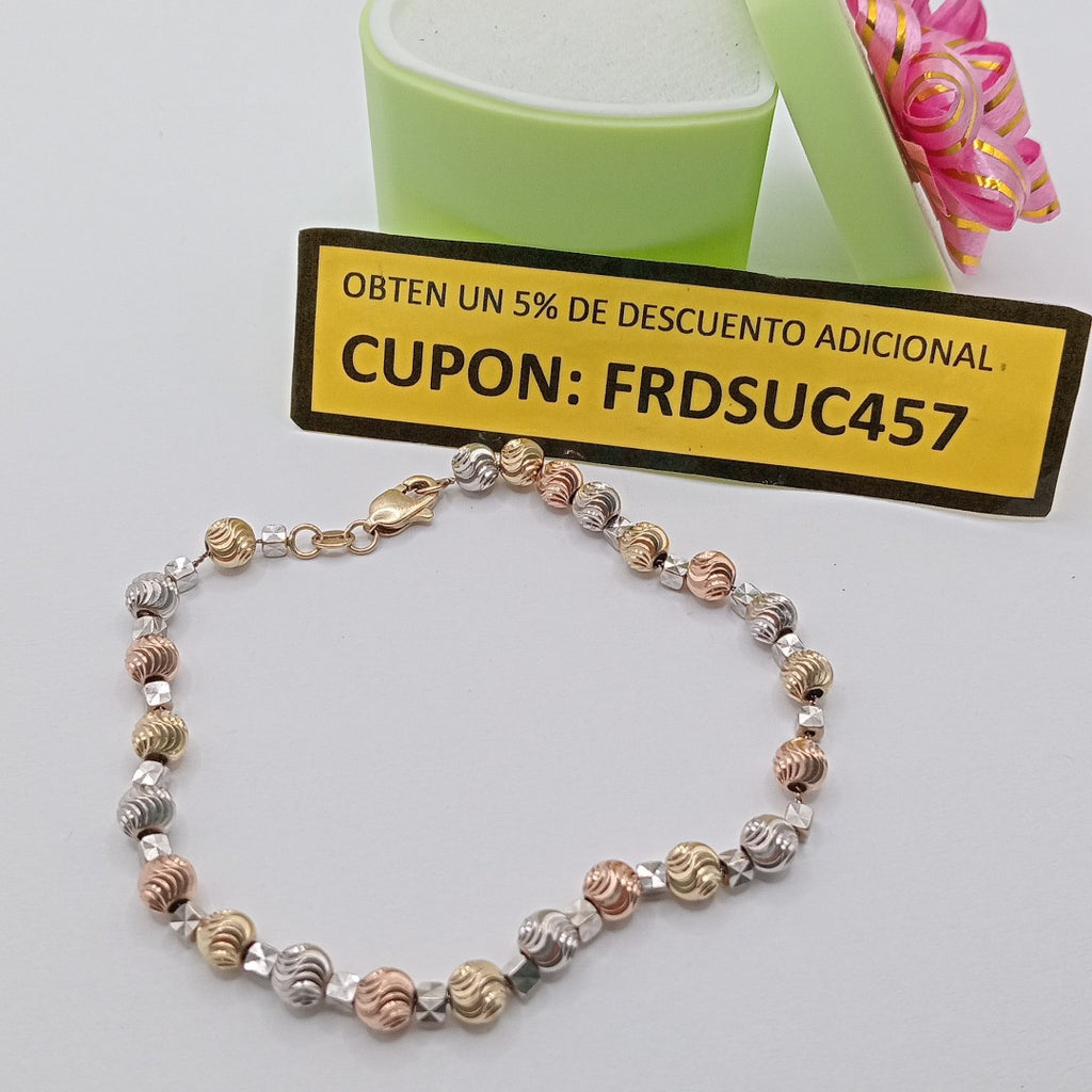PULSERA ORO COMBINADO 10 K 5.1 GRMS (SEMINUEVO)