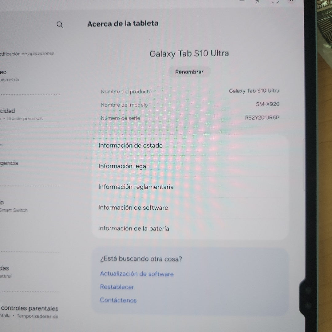 TABLETA SAMSUNG GALAXY TAB S10 ULTRA SM-X920 (2024) 256 GB 12 GB RAM (SEMINUEVO)