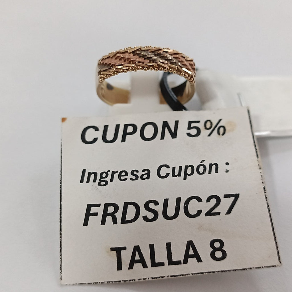 ANILLO ORO, ORO COMBINADO 14 K 3.8 GRMS (SEMINUEVO)