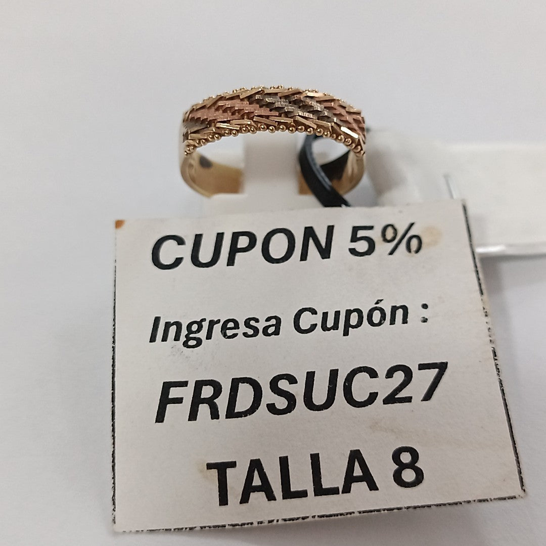 ANILLO ORO, ORO COMBINADO 14 K 3.8 GRMS (SEMINUEVO)