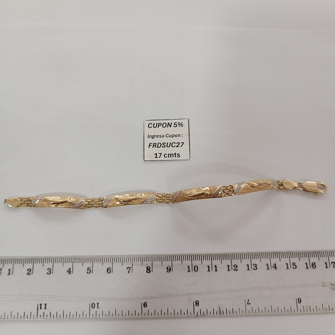 PULSERA ORO COMBINADO 14 K 6,80 GRMS (SEMINUEVO)