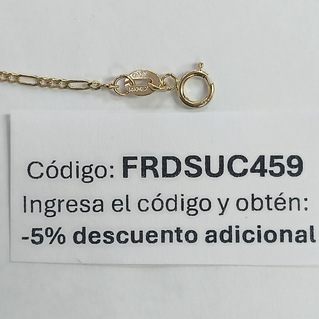 PULSERA TEJIDO 3X1 ORO 14K 18 0.9 GR (NUEVO)