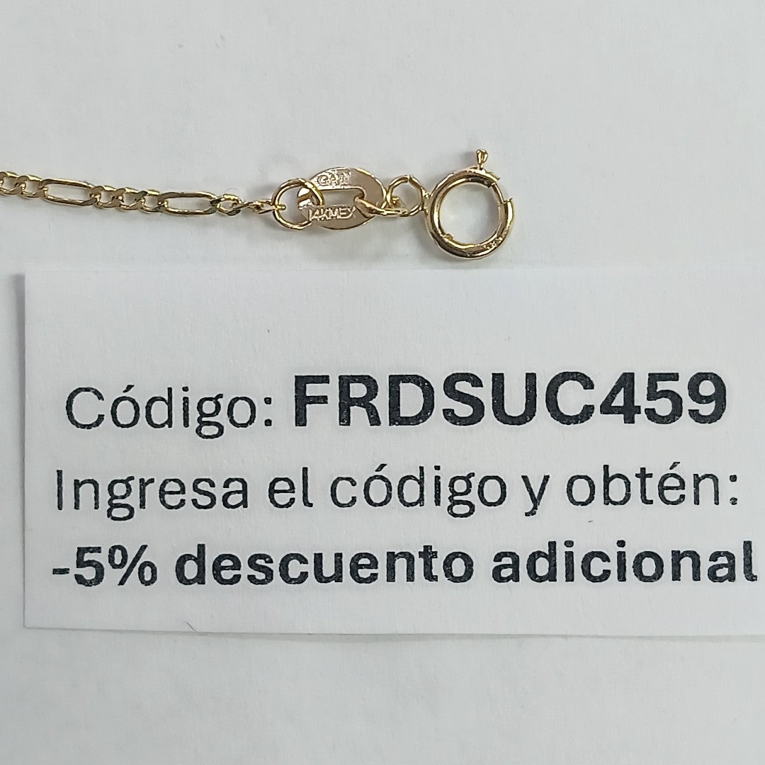 PULSERA TEJIDO 3X1 ORO 14K 18 0.9 GR (NUEVO)