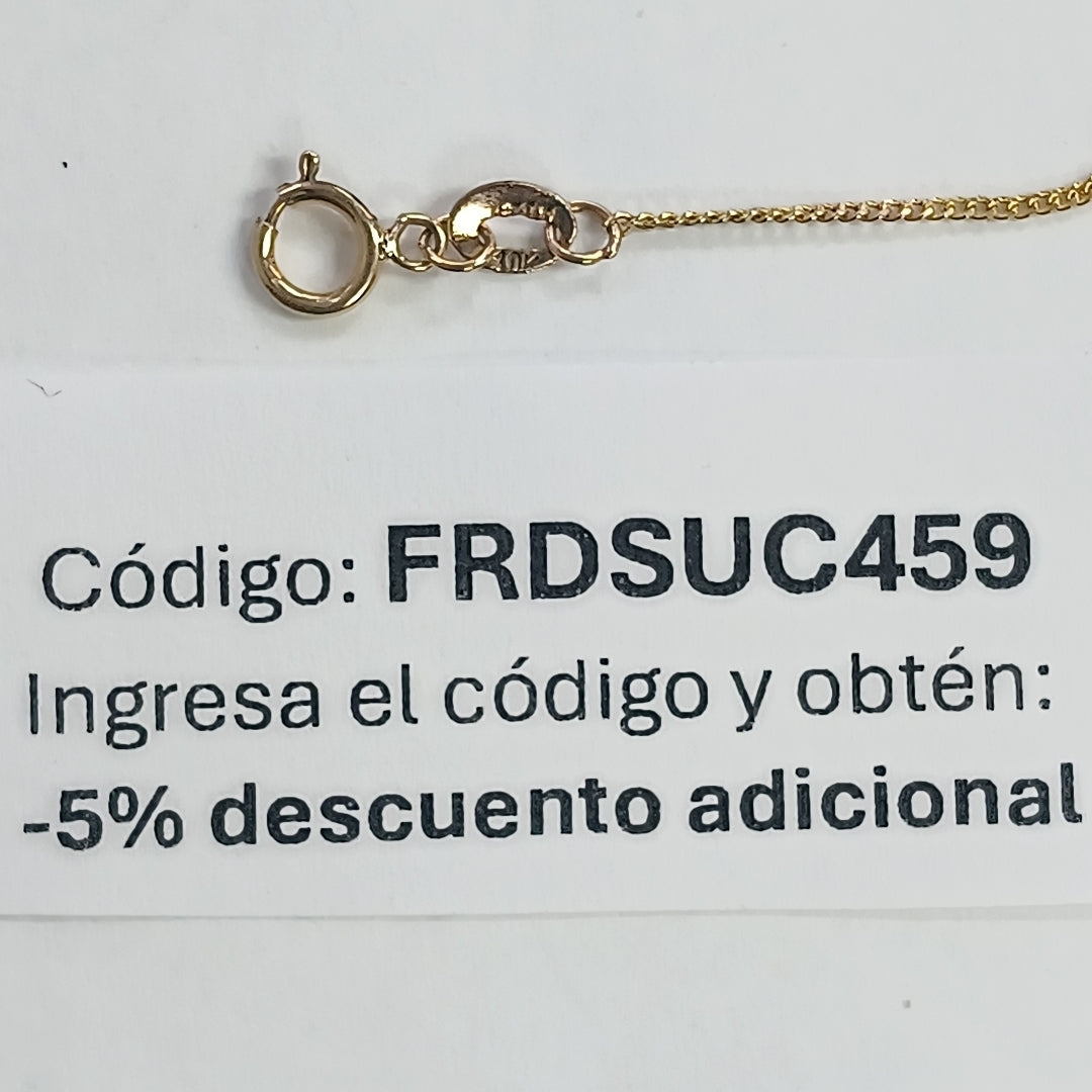 PULSERAS TEJIDO ESPECIAL C/DIJE ORO 10K 18 CM 0.9 GR (NUEVO)
