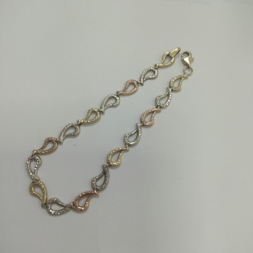 PULSERA ORO, ORO COMBINADO 14 K 3.1 GRMS (SEMINUEVO)
