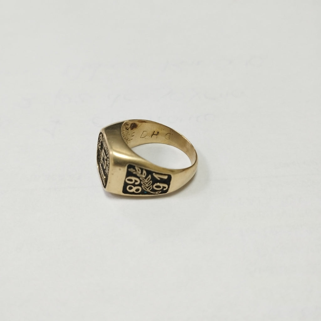 ANILLO DE GRADUACIÓN ORO 14 K 6 GRMS (SEMINUEVO)