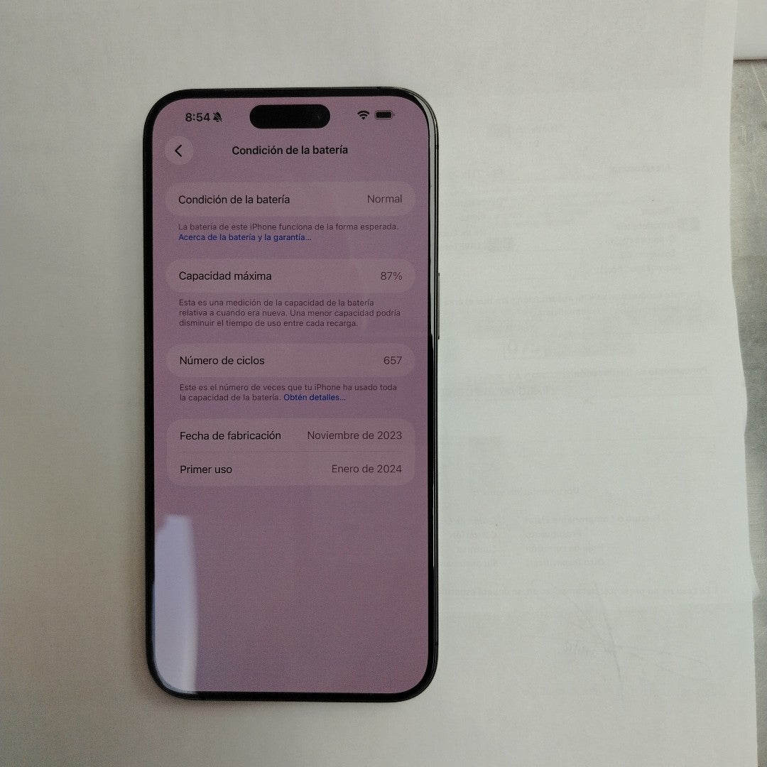 CELULAR APPLE IPHONE 15 PRO MAX A2849 (2023) 256 GB 8 GB RAM (SEMINUEVO)