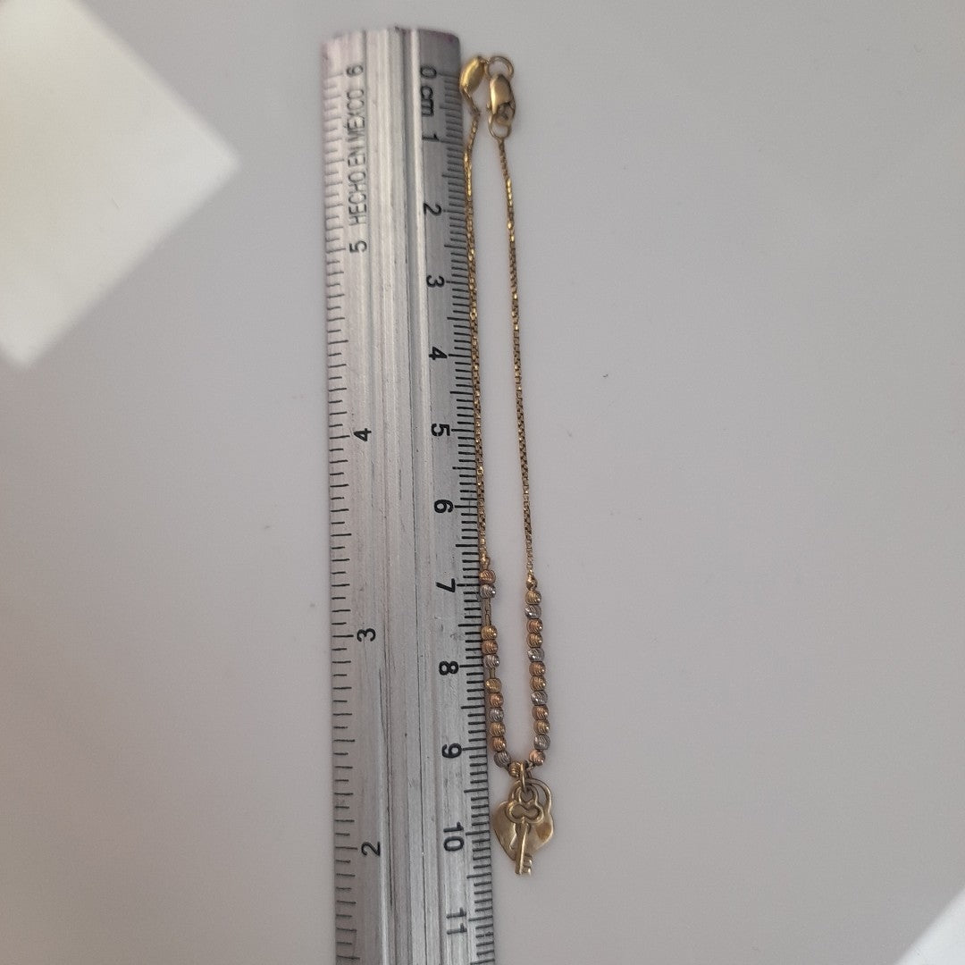 PULSERA ORO COMBINADO 14 K 2.1 GRMS (SEMINUEVO)