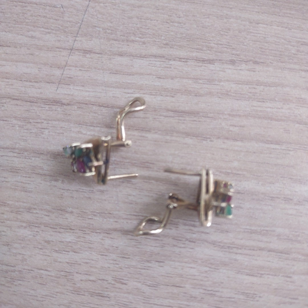 BROQUELES PAR ORO 14 K 4,80 GRMS (SEMINUEVO)