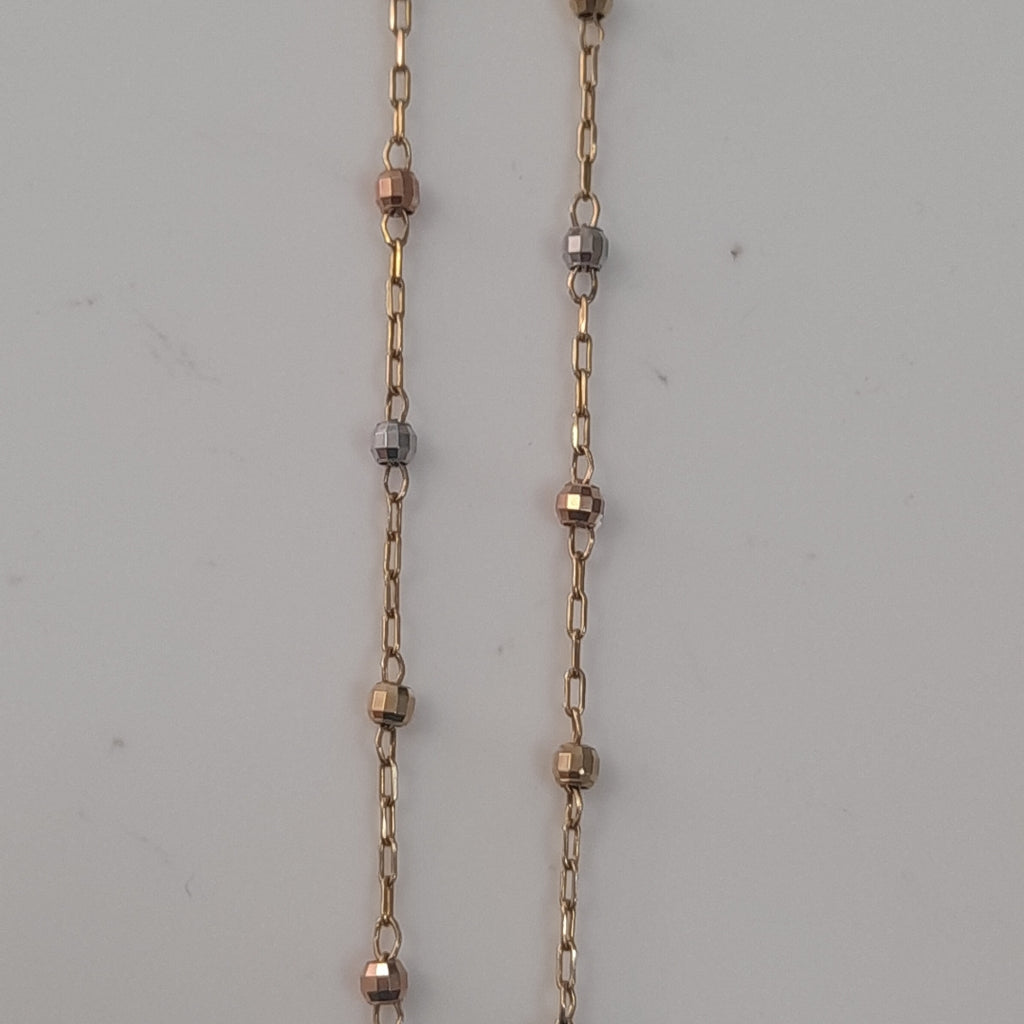 CADENA ORO COMBINADO 14 K 3.2 GRMS (SEMINUEVO)