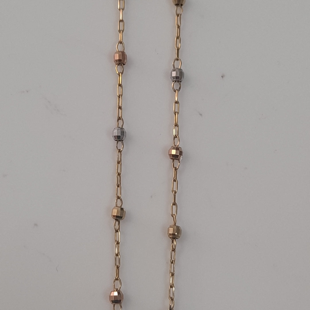CADENA ORO COMBINADO 14 K 3.2 GRMS (SEMINUEVO)