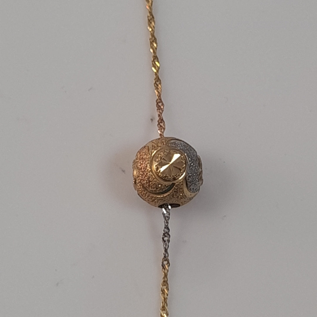 CADENA,DIJE ORO COMBINADO 14 K 2,90 GRMS (SEMINUEVO)