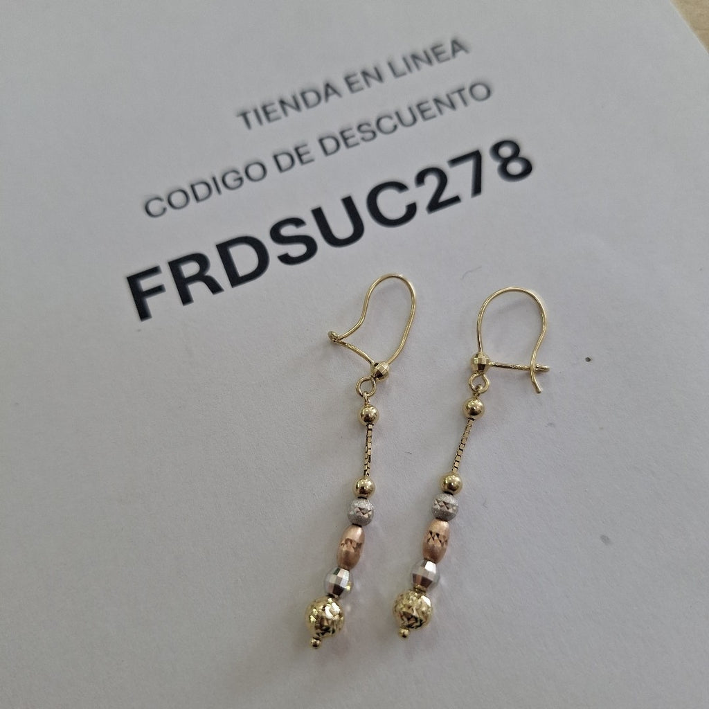 ARETES PAR ORO 14 K 2,10 GRMS (SEMINUEVO)