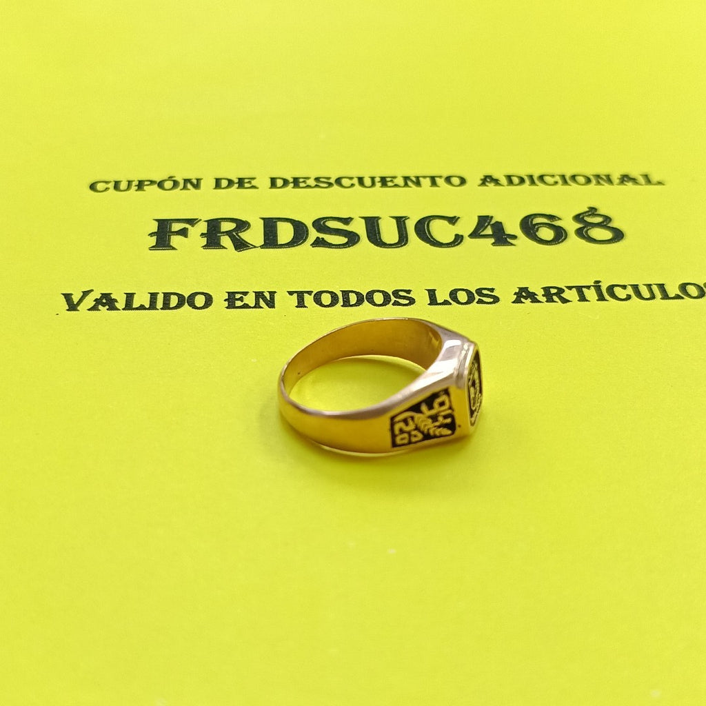 ANILLO DE GRADUACIÓN ORO 8 K 4.8 GRMS (SEMINUEVO)