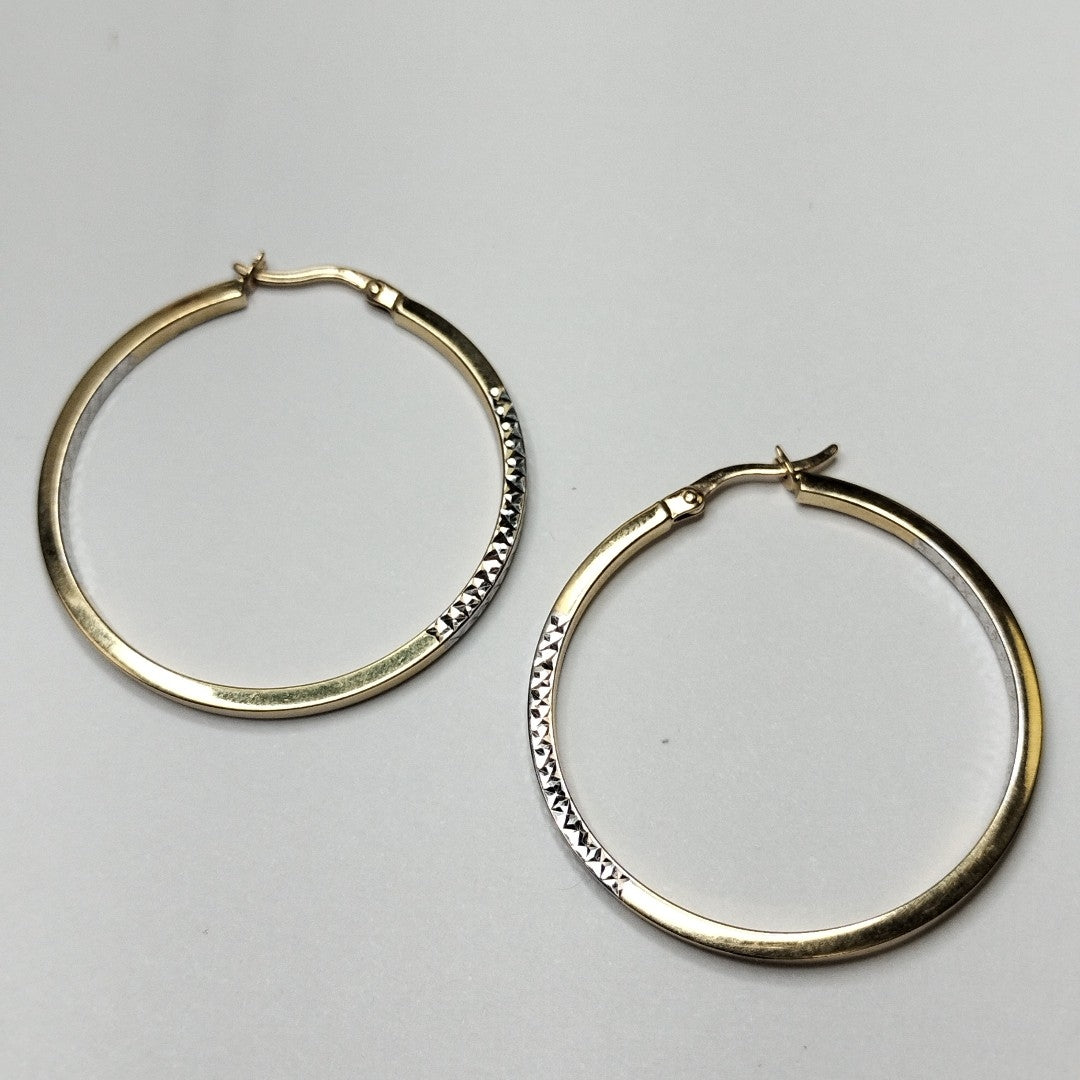 ARETES PAR ORO, ORO BLANCO 14 K 2.1 GRMS (SEMINUEVO)
