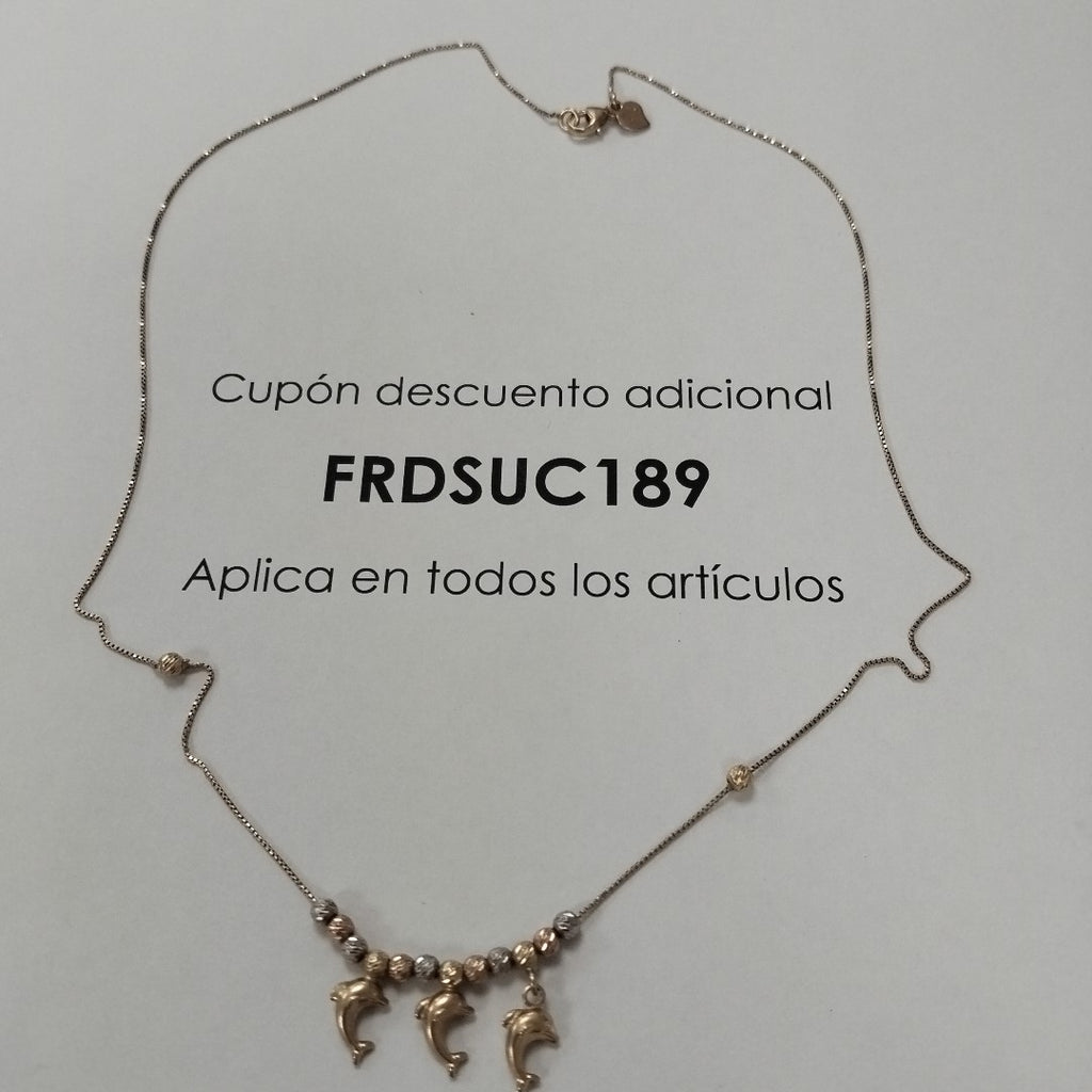 GARGANTILLA ORO, ORO COMBINADO 14 K 3.1 GRMS (SEMINUEVO)