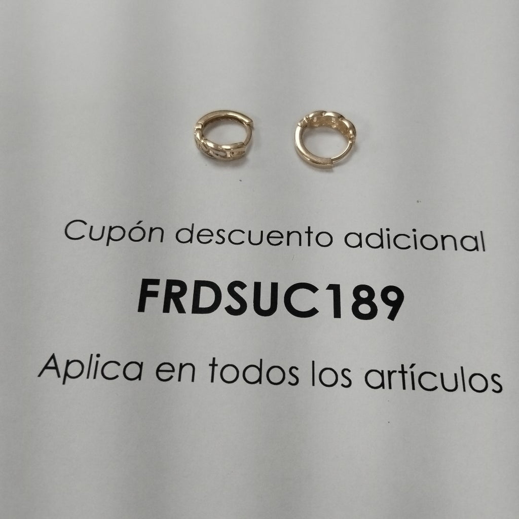 ARRACADAS PAR ORO, RODIADO 14 K 2.1 GRMS (SEMINUEVO)