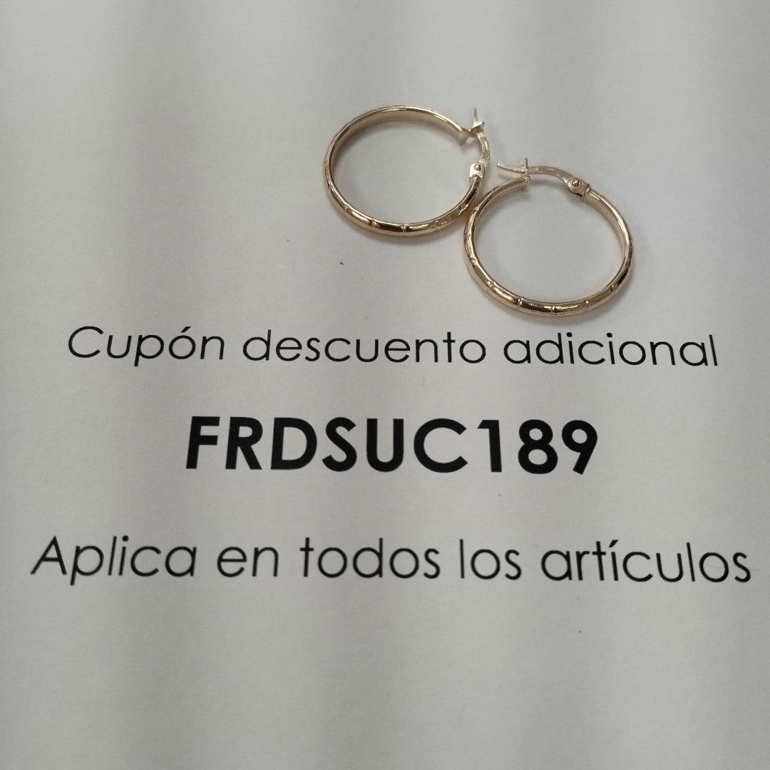 ARRACADAS PAR ORO 14 K 1.5 GRMS (SEMINUEVO)
