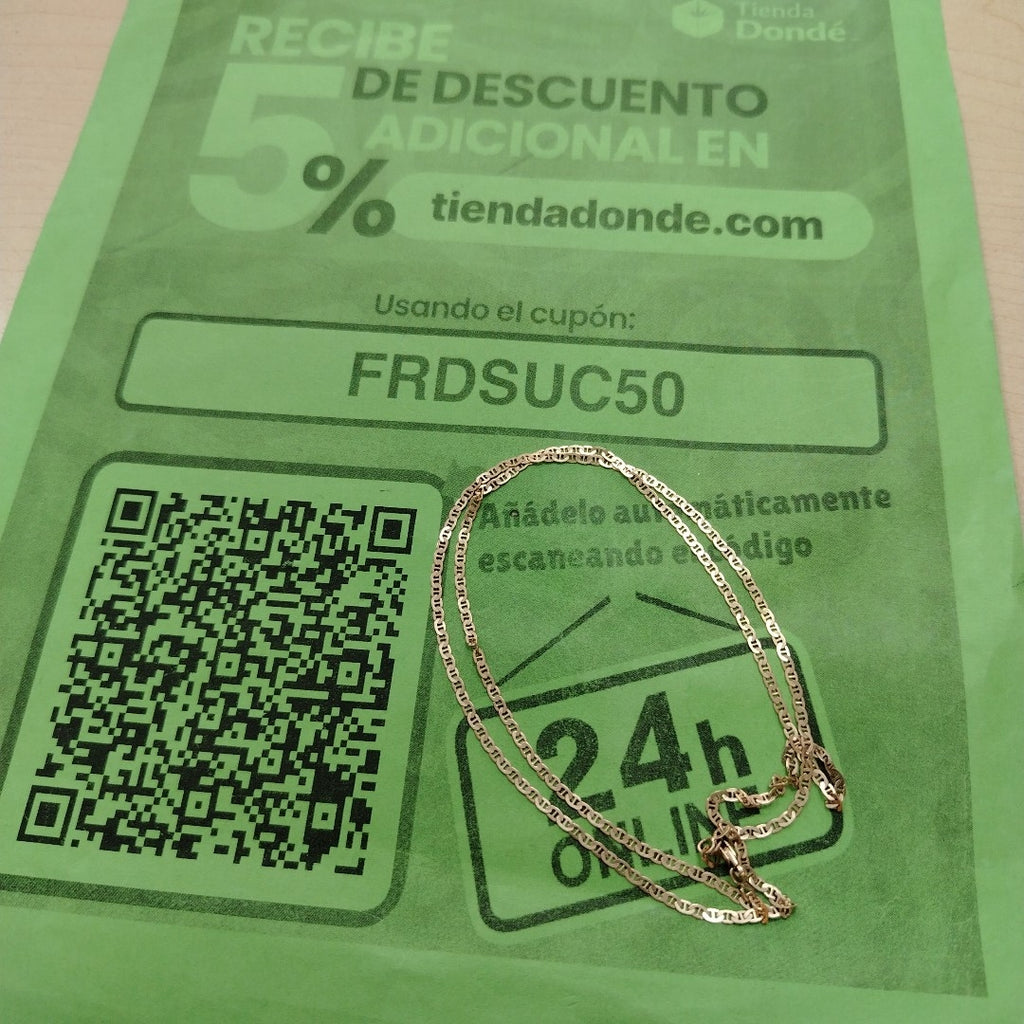 CADENA ORO 14 K 3.9 GRMS (SEMINUEVO)