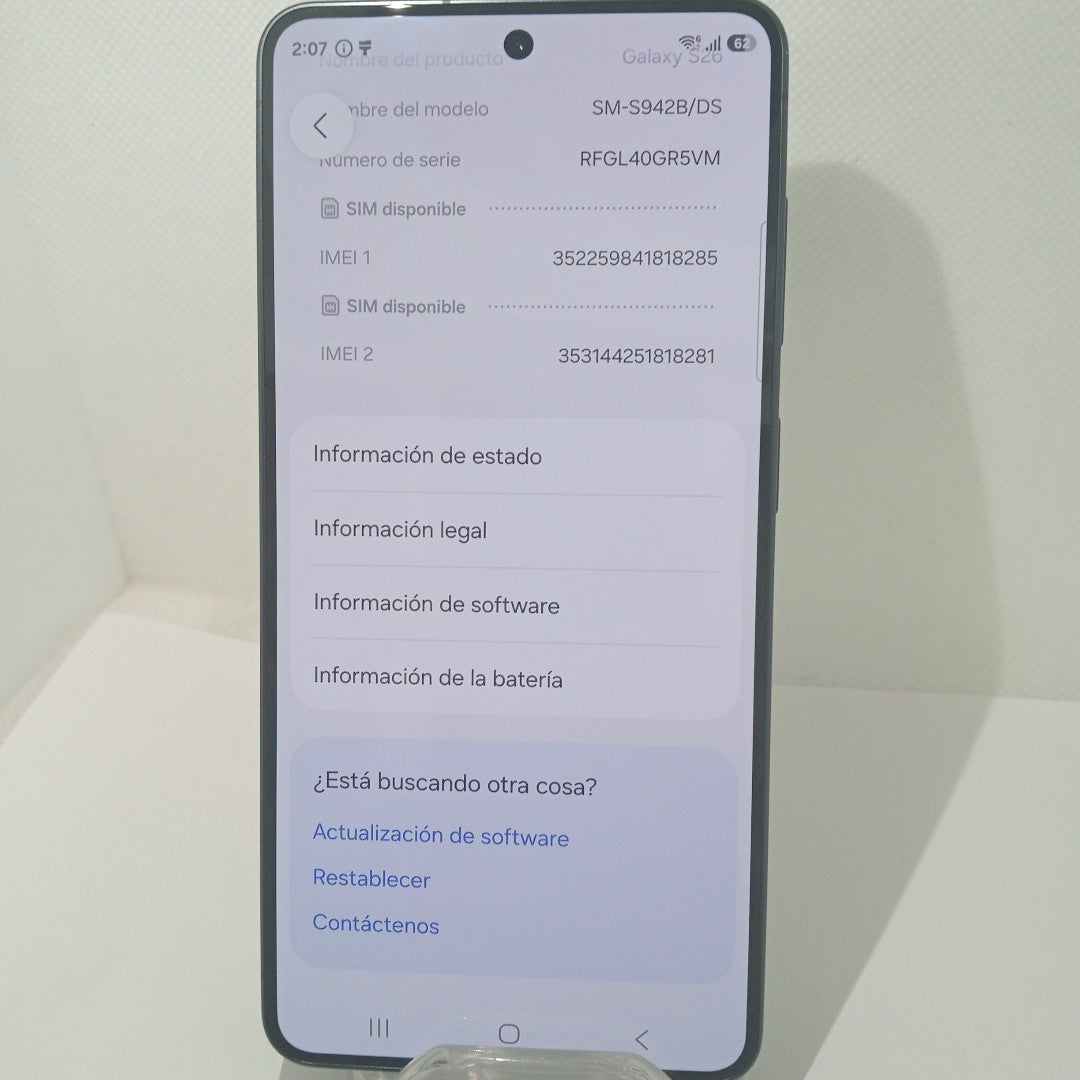 CELULAR SAMSUNG GALAXY S26 SM-S942B (2026) 256 GB 12 GB RAM (SEMINUEVO)