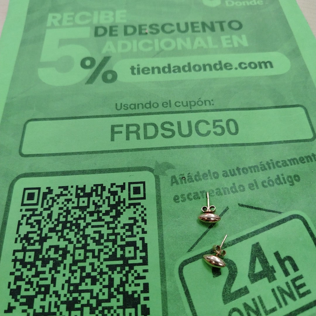 BROQUELES PAR ORO 14 K 1.2 GRMS (SEMINUEVO)
