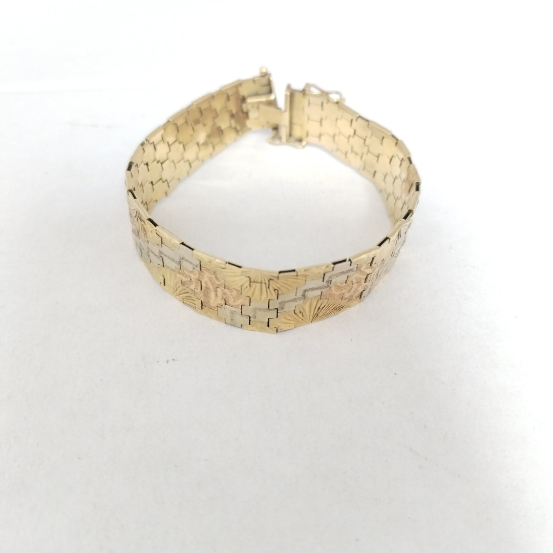 PULSERA ORO COMBINADO 18 K 32,50 GRMS (SEMINUEVO)