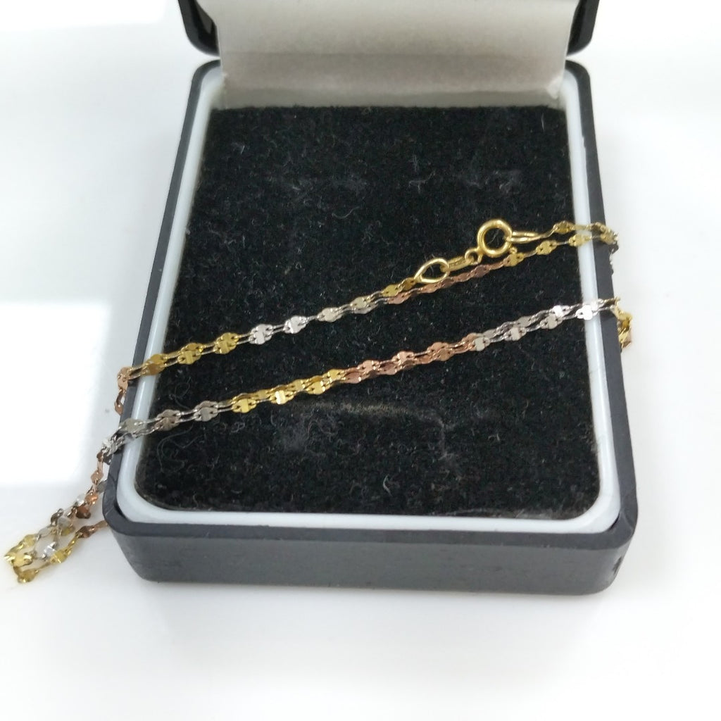 CADENA ORO,ORO COMBINADO 10 K 0,80 GRMS (SEMINUEVO)