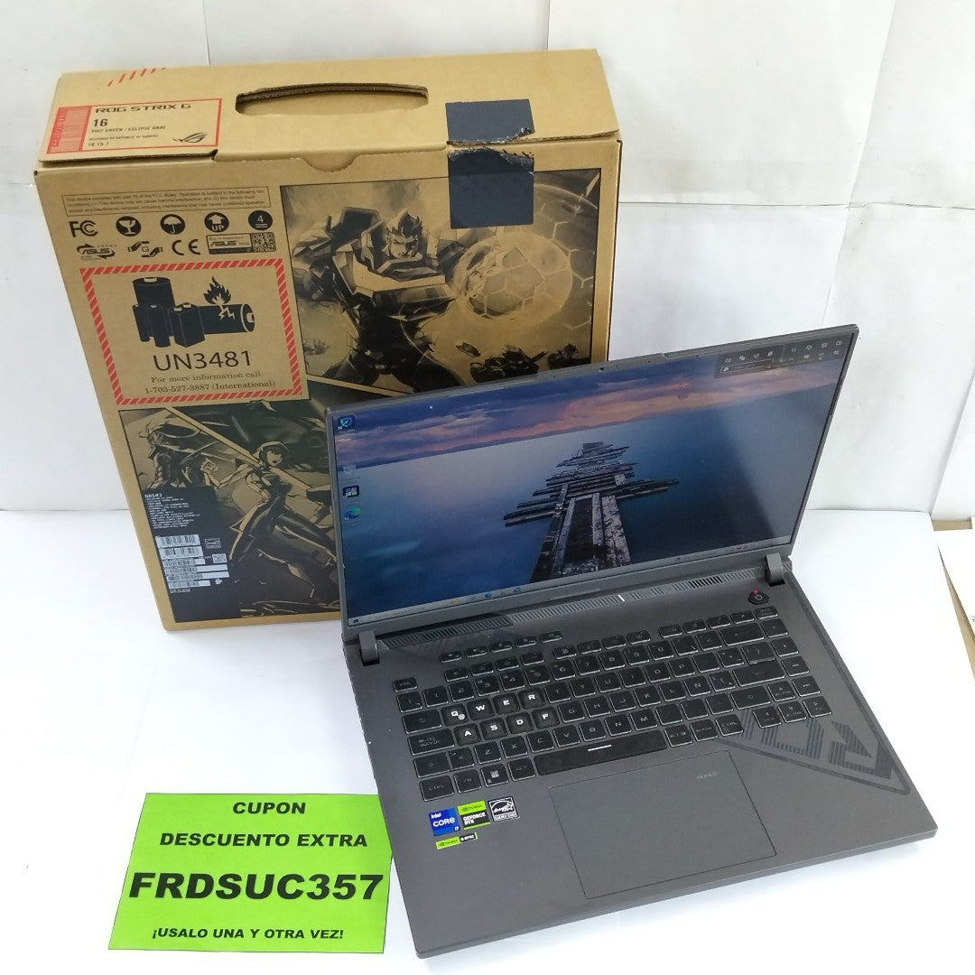 LAPTOP ASUS ROG STRIX G16 G614JV-N3192W (2024) 1 TB SSD 16 GB RAM (SEMINUEVO)
