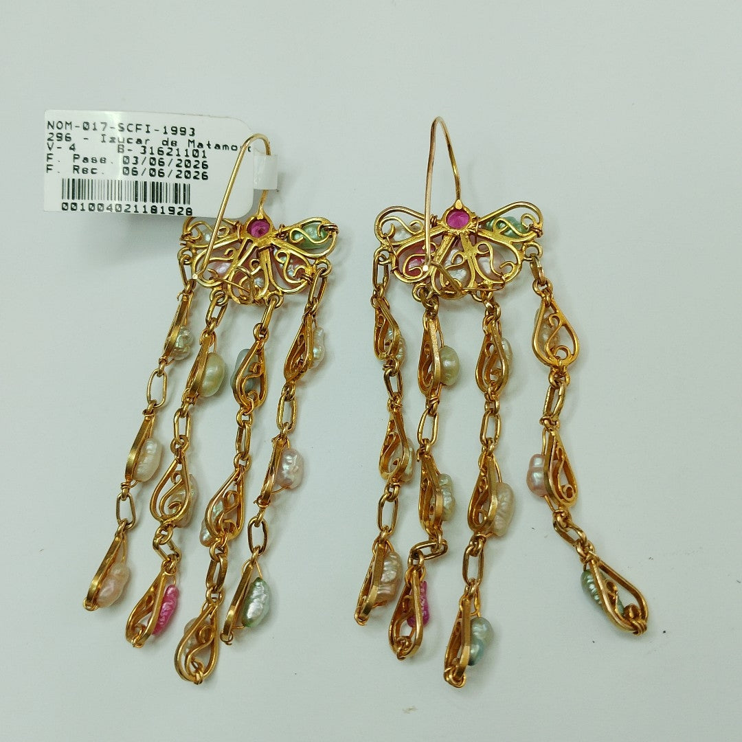 ARETES PAR ORO 10 K 17.3 GRMS (SEMINUEVO)