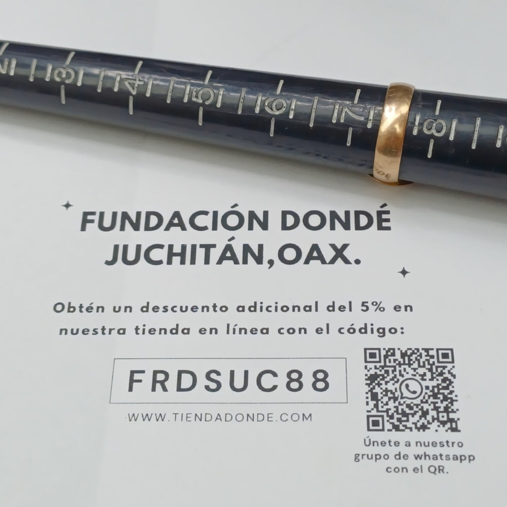 K1 2.1 GRMS 10 K IDENTIFICACIÓN ANILLO TEJIDO HECHURA ESPECIAL MATERI (SEMINUEVO)