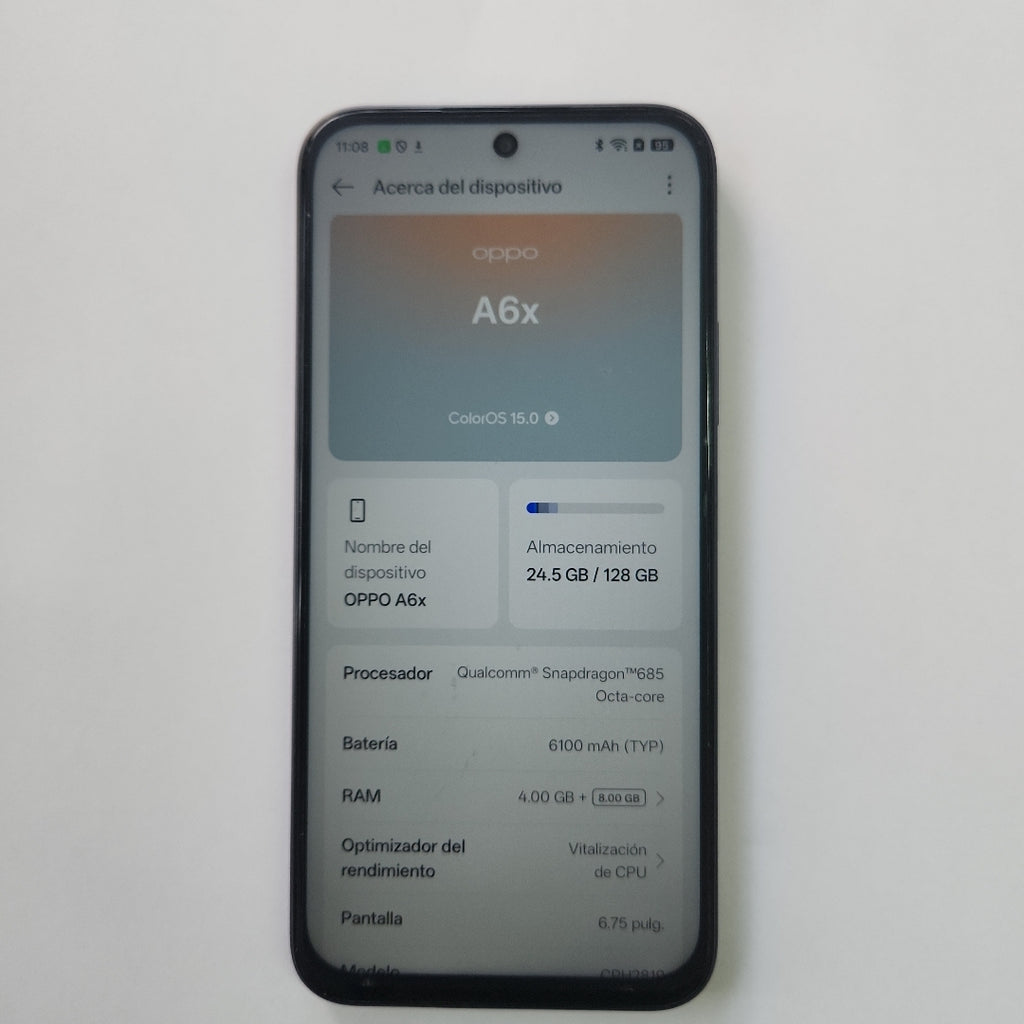 CELULAR OPPO A6X CPH2819 (2025) 128 GB 4 GB RAM (SEMINUEVO)