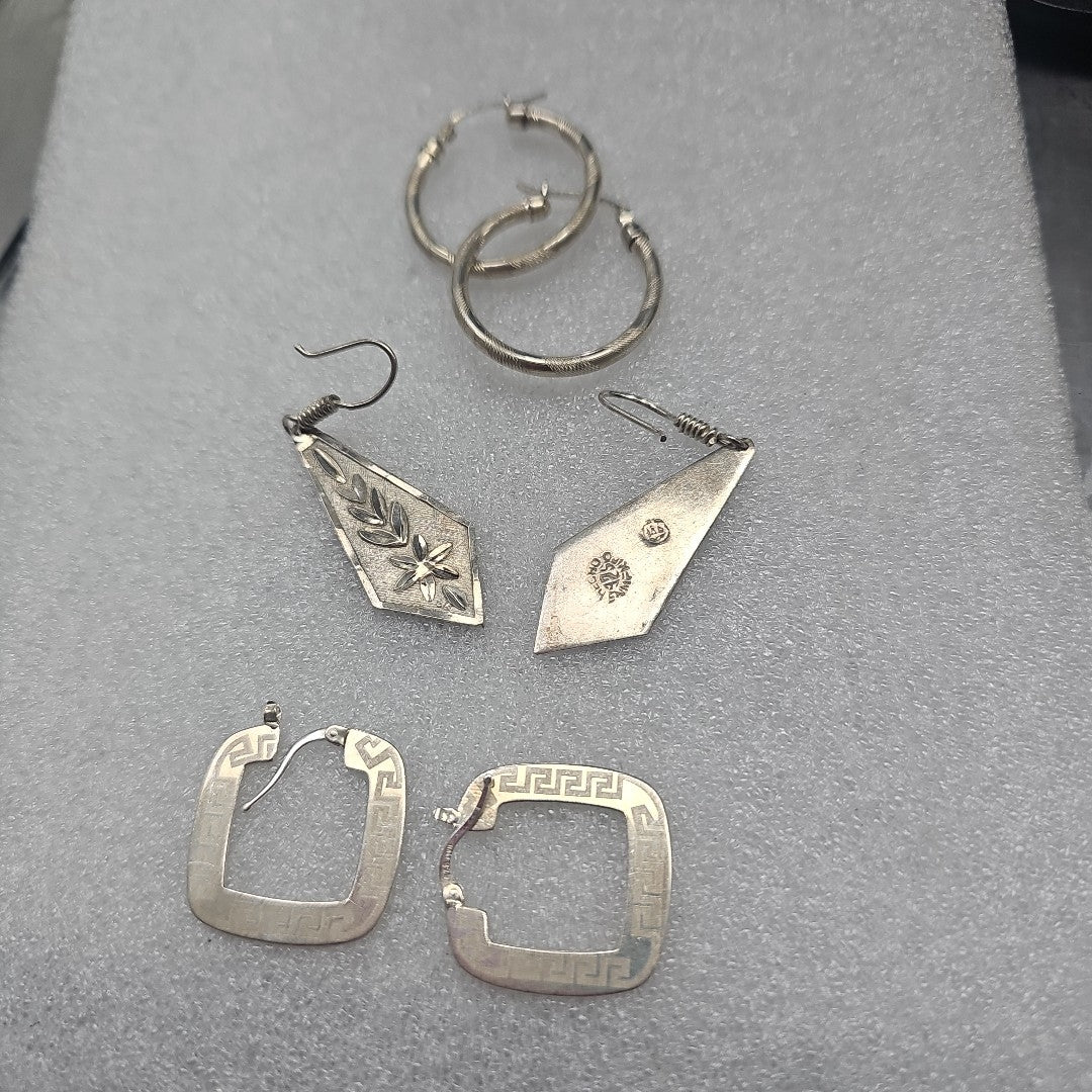 ARETES PAR PLATA 18.9 GRMS (SEMINUEVO)