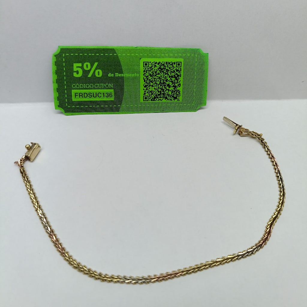 PULSERA ORO,ORO COMBINADO 14 K 5,10 GRMS (SEMINUEVO)