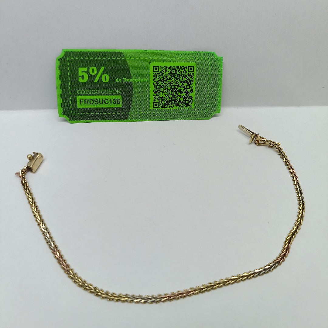 PULSERA ORO,ORO COMBINADO 14 K 5,10 GRMS (SEMINUEVO)