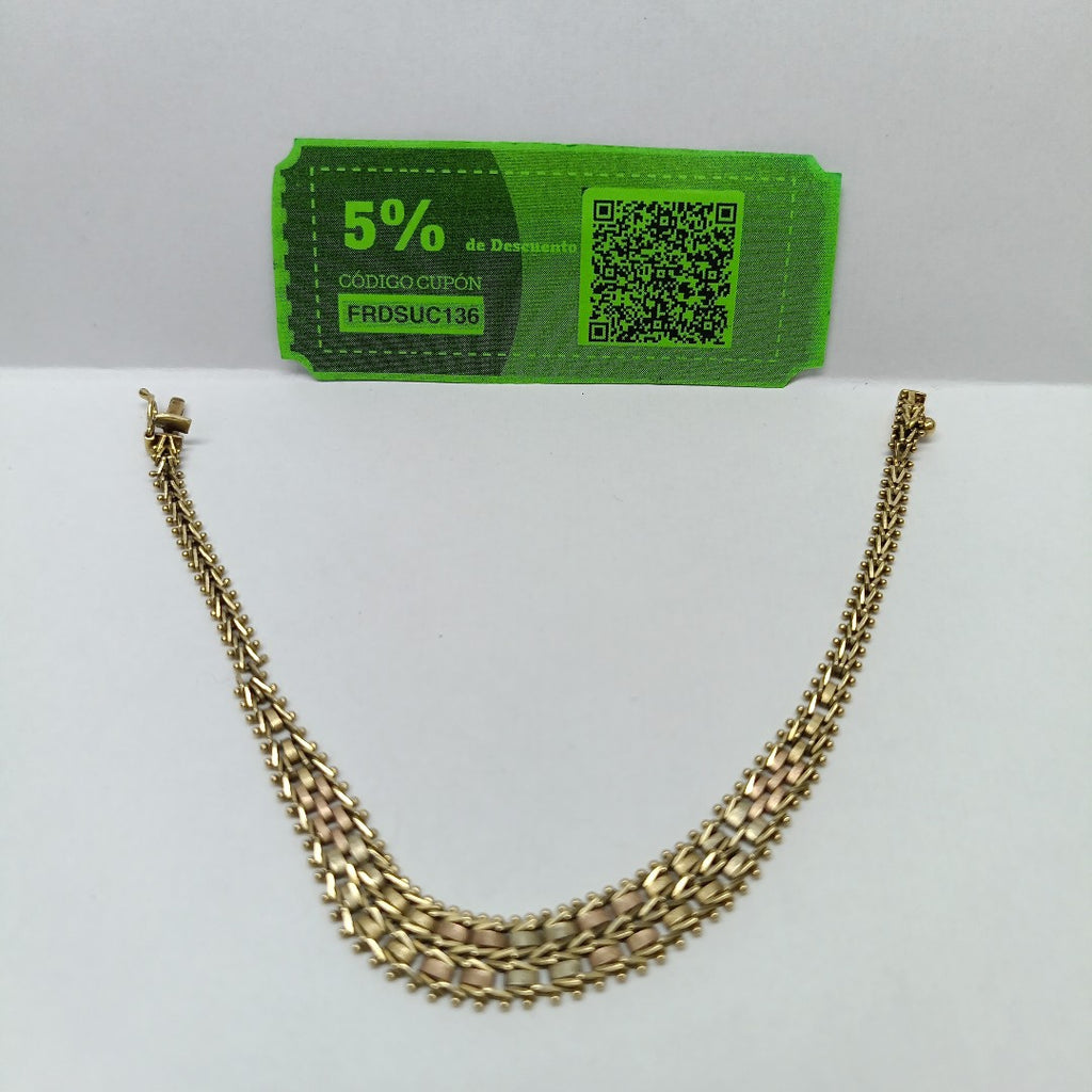 PULSERA ORO,ORO COMBINADO 14 K 7,30 GRMS (SEMINUEVO)