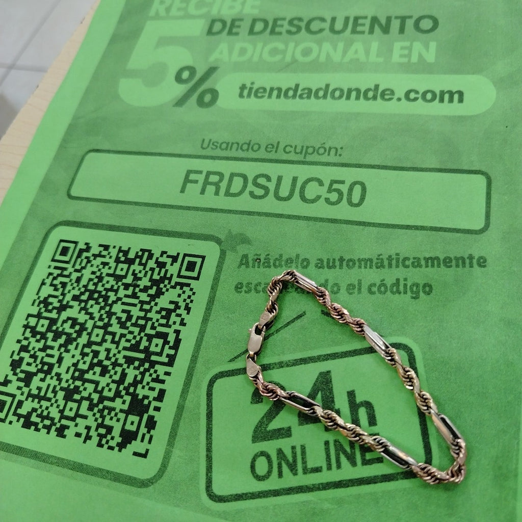 PULSERA ORO, ORO COMBINADO 14 K 6 GRMS (SEMINUEVO)