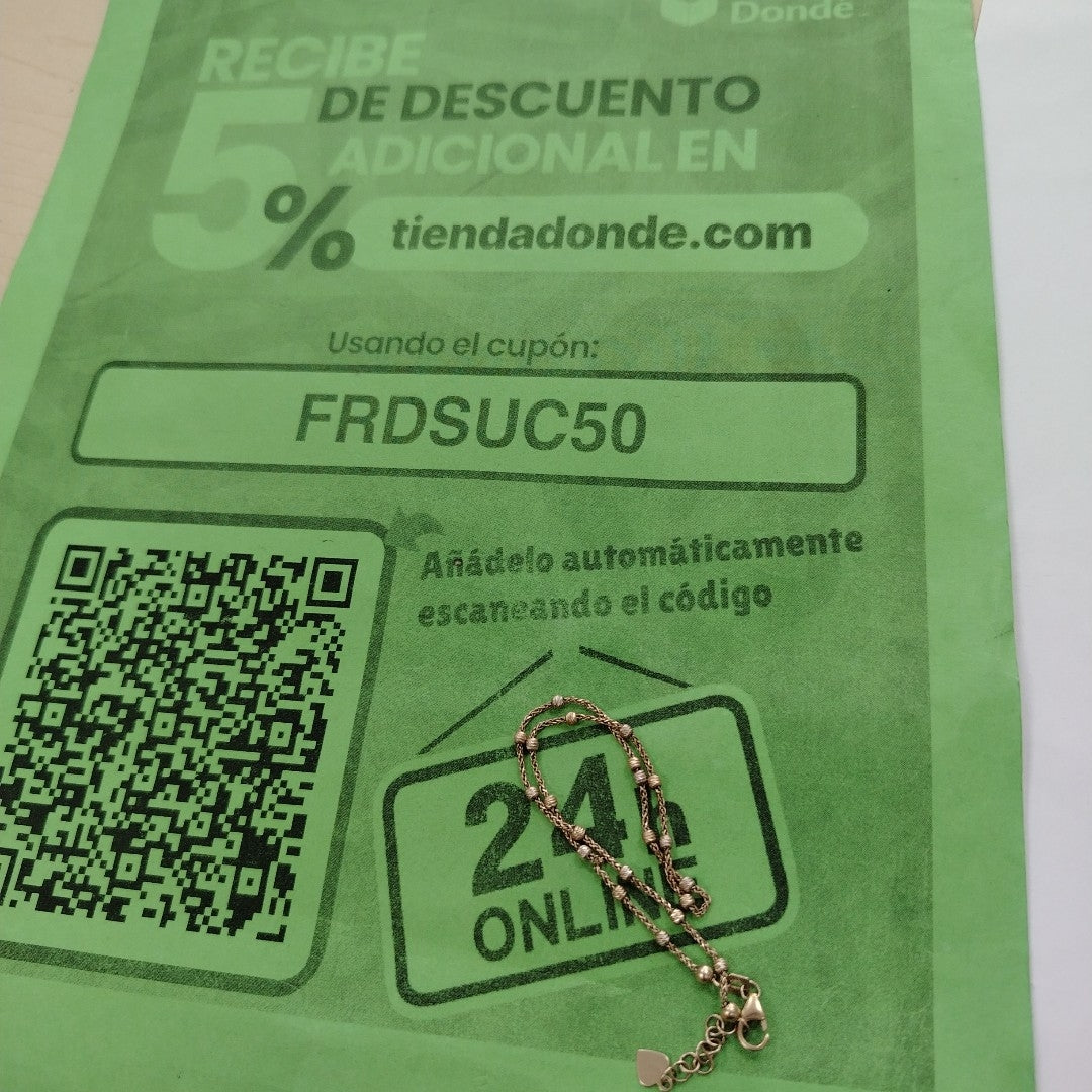 PULSERA ORO 10 K 2.3 GRMS (SEMINUEVO)