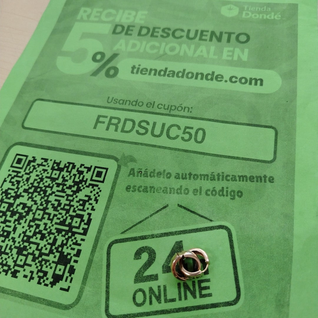 ARRACADAS PAR ORO, RODIADO 14 K 2.1 GRMS (SEMINUEVO)