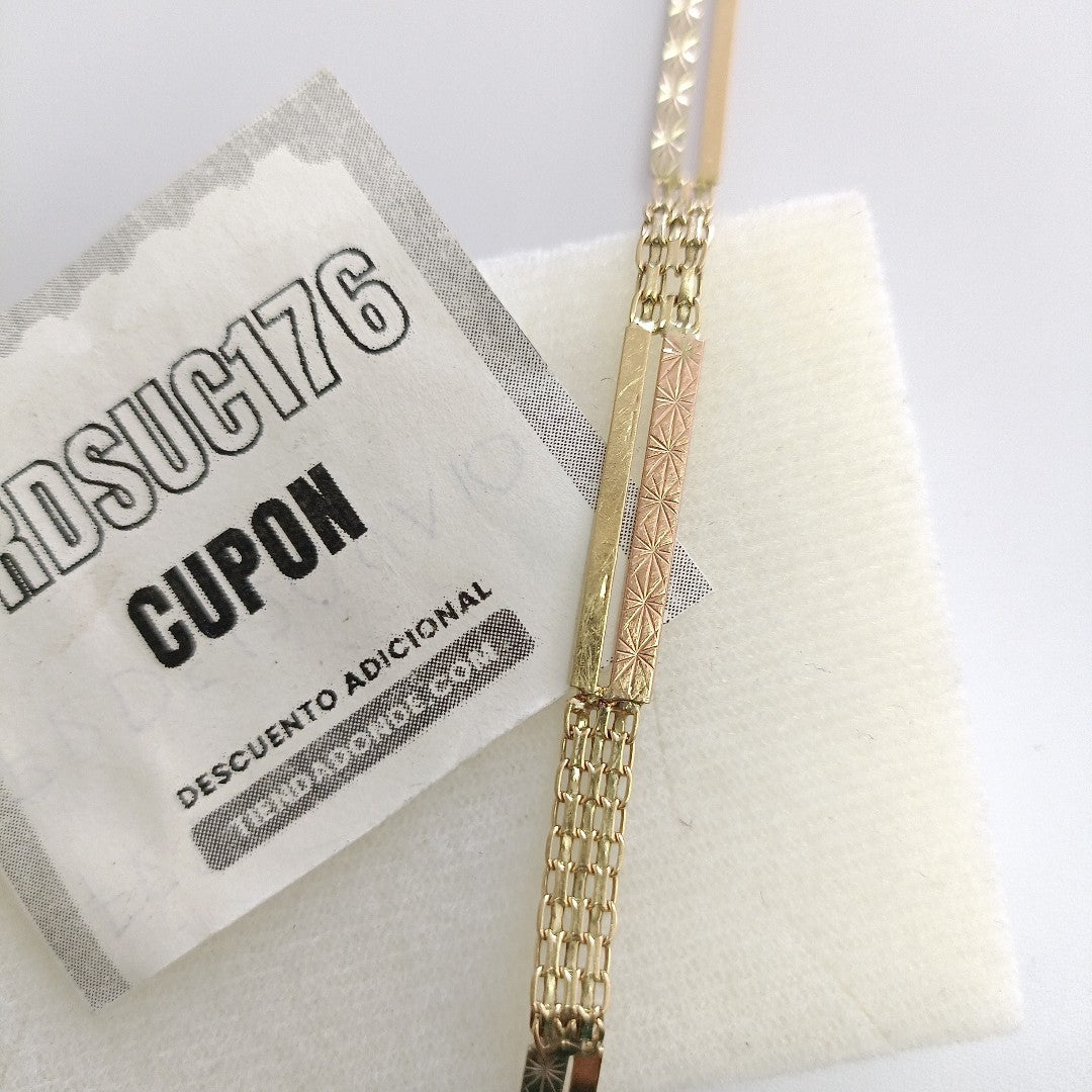 PULSERA ORO COMBINADO 10 K 4,80 GRMS (SEMINUEVO)