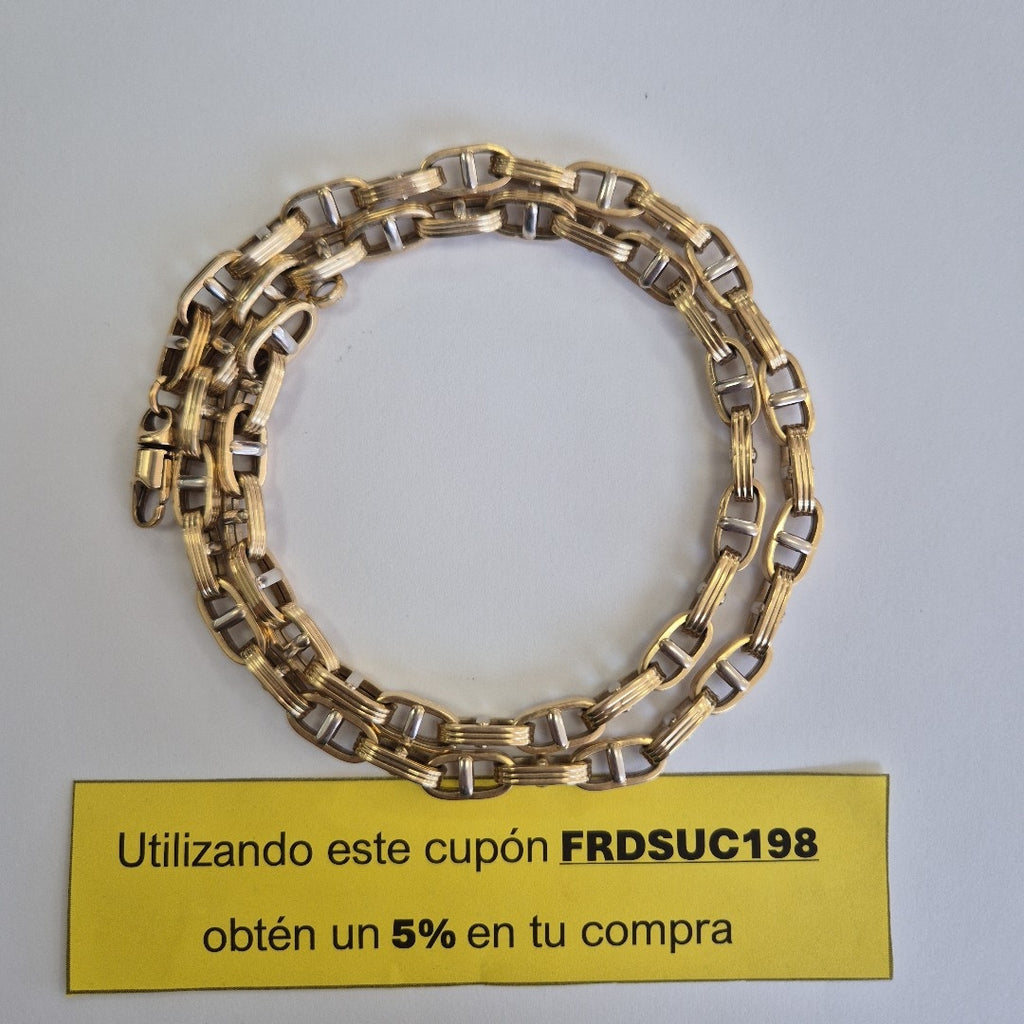 CADENA ORO COMBINADO 14 K 29.6 GRMS (SEMINUEVO)