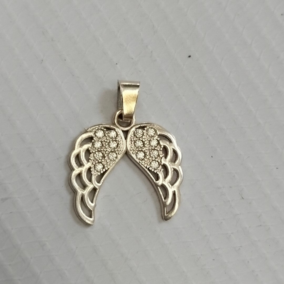 DIJE ALAS C/CIRCONIAS PLATA .925 2.2 GR (NUEVO)