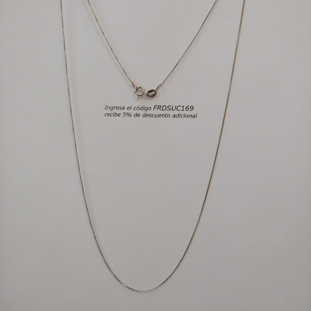 CADENA ORO, ORO BLANCO 14 K 0.8 GRMS (SEMINUEVO)
