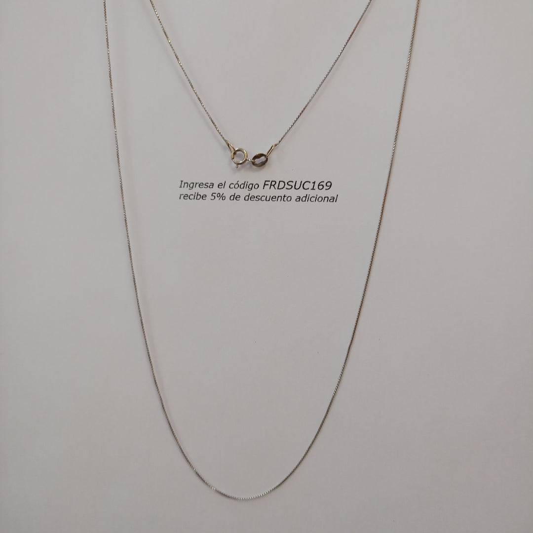 CADENA ORO, ORO BLANCO 14 K 0.8 GRMS (SEMINUEVO)